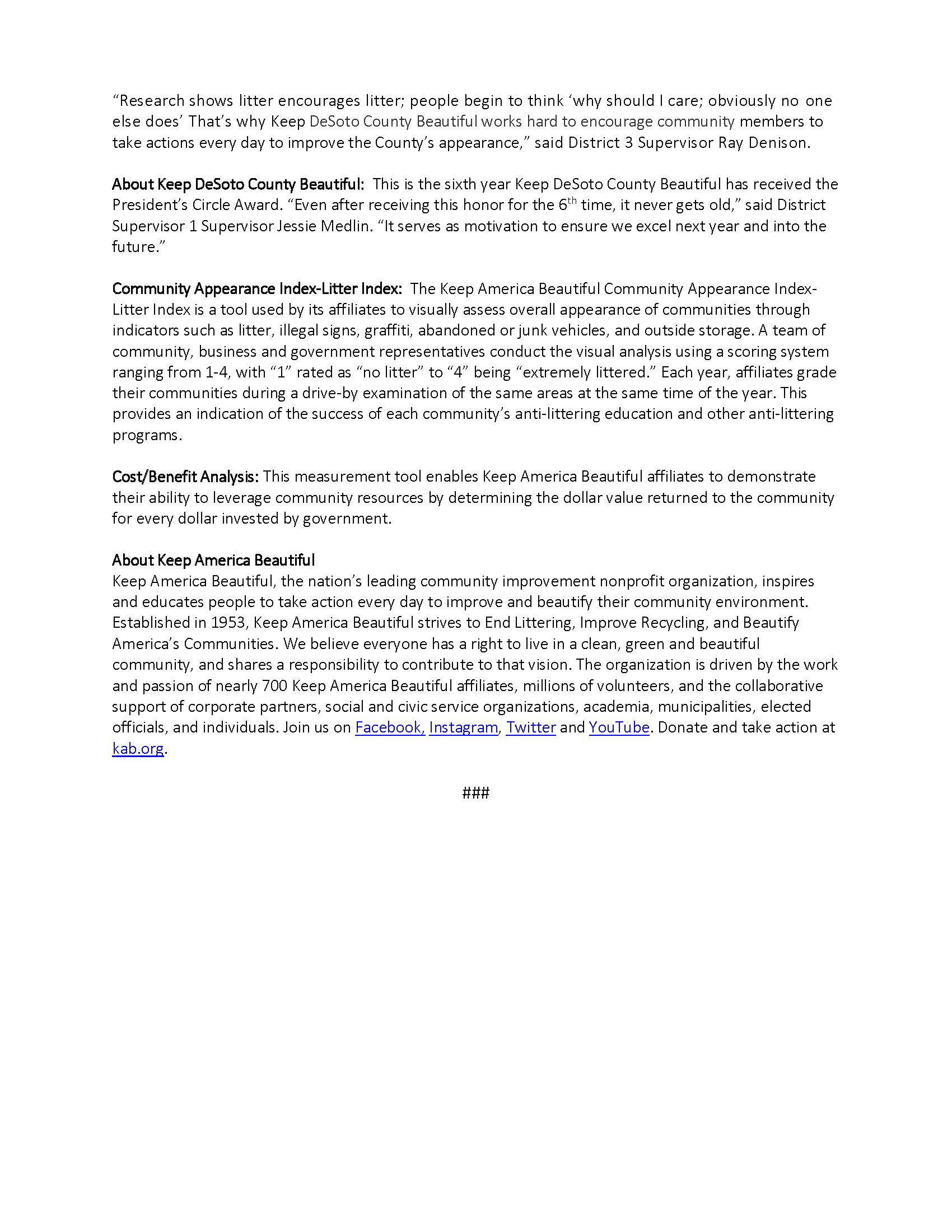 DeSoto County Beautiful  Award 2020 Page 2