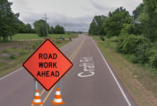 Craft Road with Construction Signs