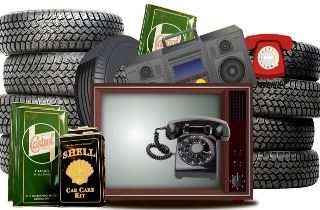 Pictures of tires oil and electronics