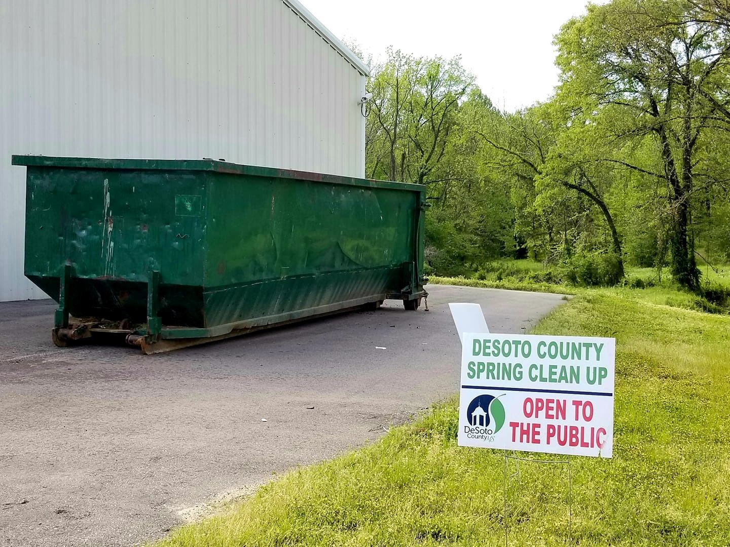 spring cleanup dumpster